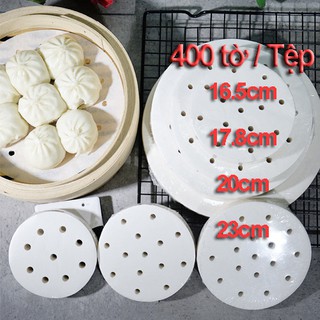 Giấy nến đục lỗ lót nồi chiên không dầu, hấp bánh, dimsum, há cảo