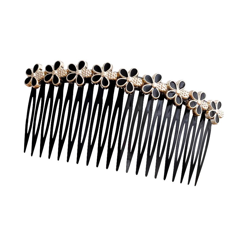 Lược Kẹp Tóc Mái Ngang Lưng Đính Ngọc Trai Nhân Tạo Gọn Gàng Cho Nữ