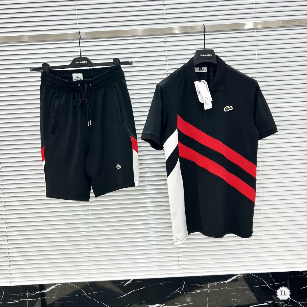 🔥Hot🔥Bộ thể thao Lacoste phối màu thân chéo hot trend New 2022