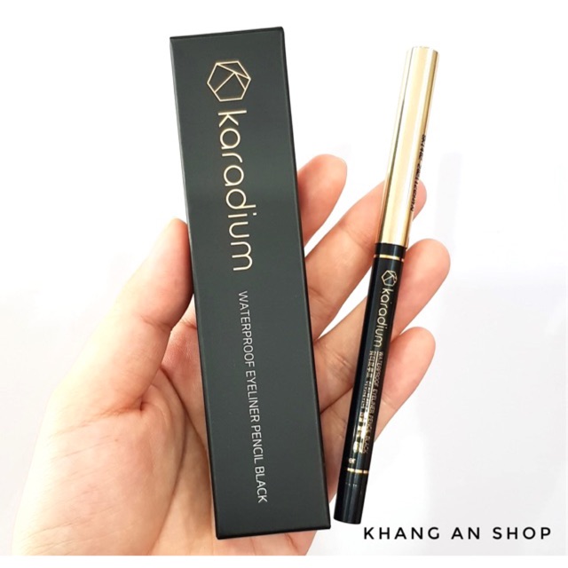 Bút chì kẻ mắt chống trôi Karadium Waterproof Eyeliner Pencil Black