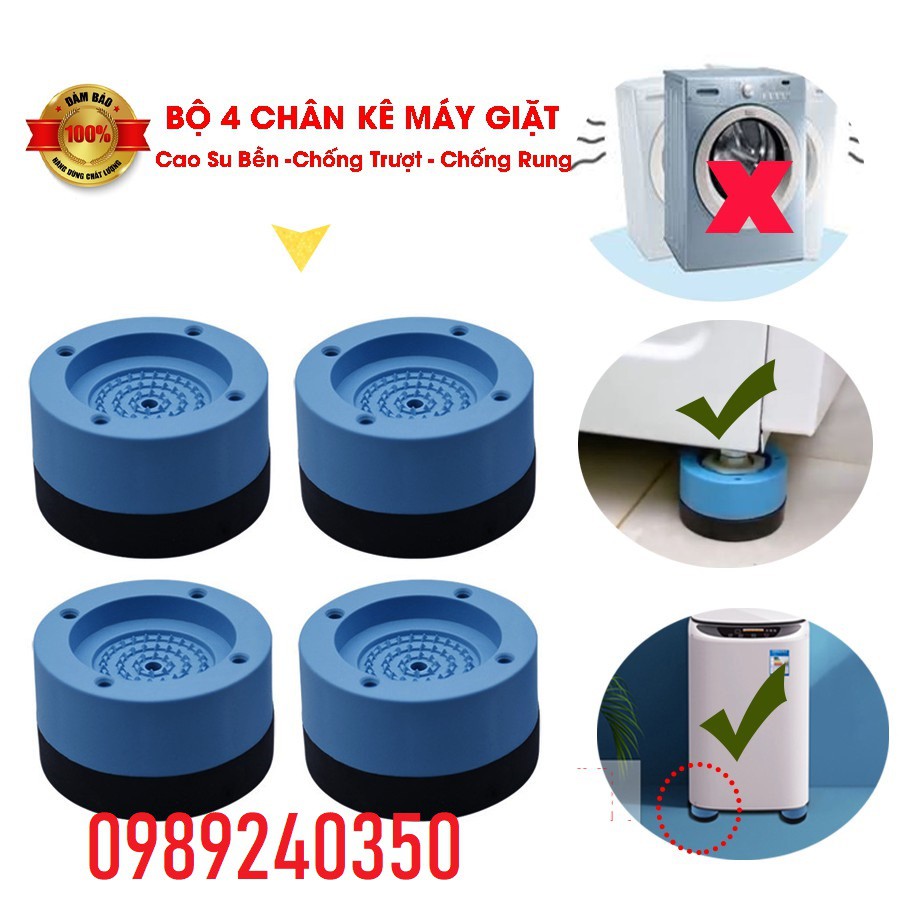 Bộ 4 đế trụ lót cao su chống rung máy giặt loại tốt