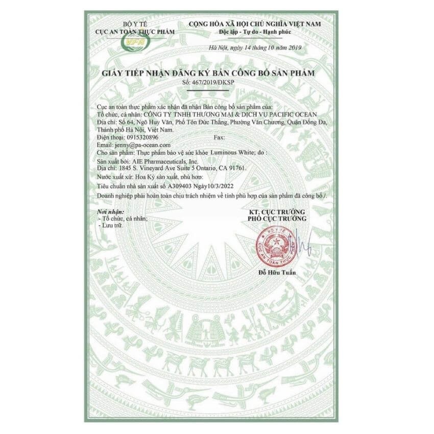 [ CHÍNH HÃNG] Viên Uống Luminous Extra White 60 Viên Giúp Trắng Da Giảm Nám Mờ Đốm Nâu | BigBuy360 - bigbuy360.vn