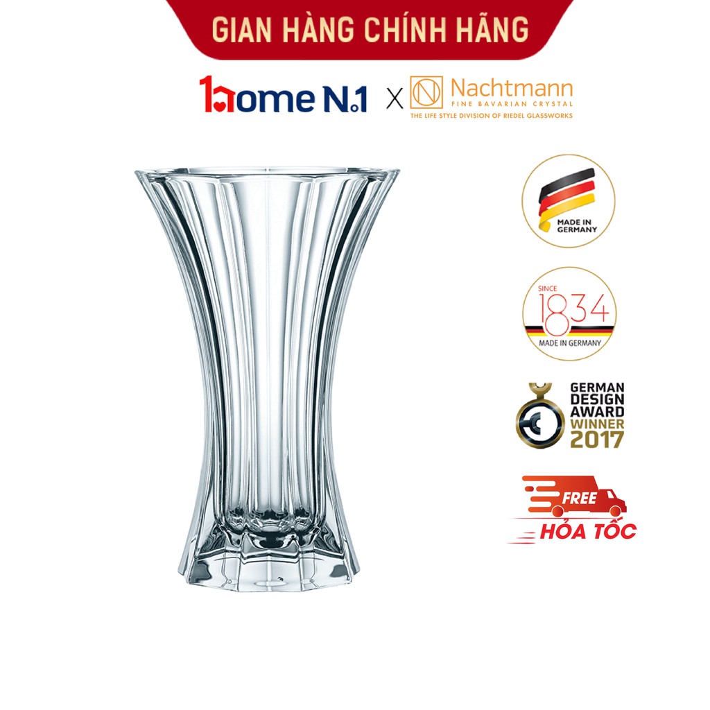 Bình hoa pha lê Nachtmann Saphir 30cm, chính hãng Đức, sang trọng, chống xước