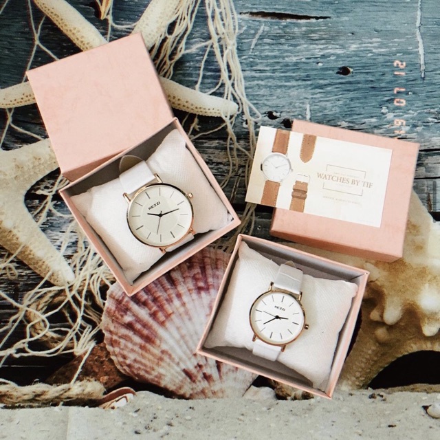 Đồng hồ nam nữ KEZZI CLASSIC dây da trắng size 32/40mm | BigBuy360 - bigbuy360.vn