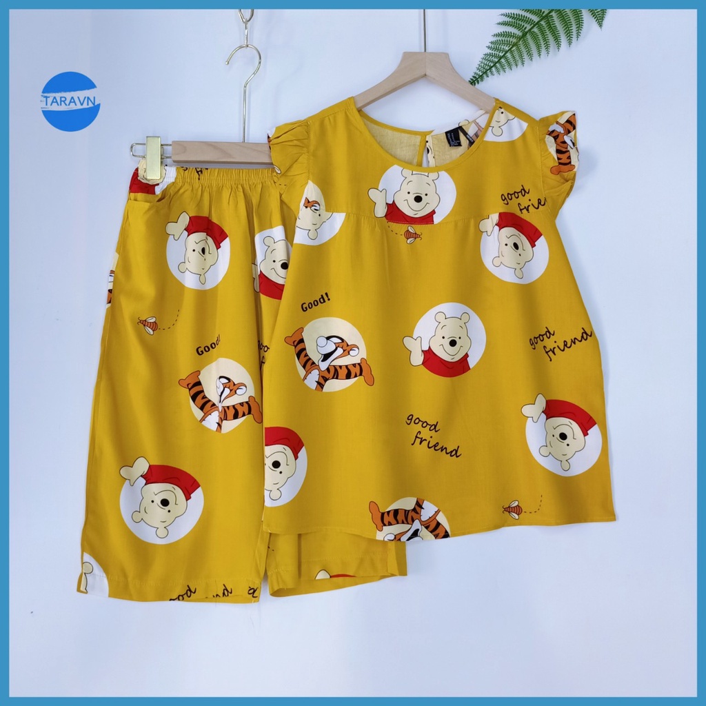 Bộ Lanh Nữ Lửng Cánh Tiên Cổ Sen VNXK 45-75kg, chất tole 2 da loại 1 mịn mát, đường may kỹ mặc nhà mát đẹp