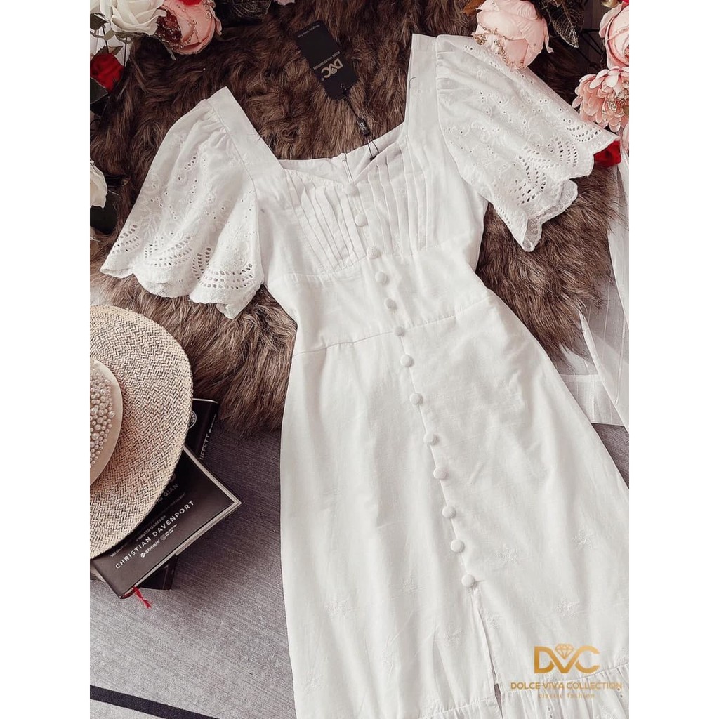 Đầm thiết kế 💓  Đẹp DVC 💘 chất đũi thái phối ren hàn cao cấp hai lớp V1904 - Zin Dress Design [kèm ảnh thật]