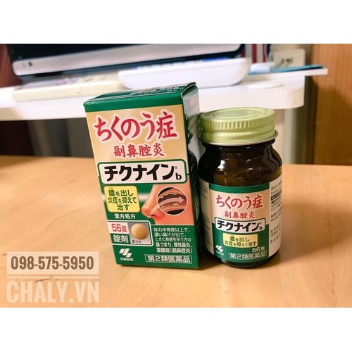 Viên uống giảm viêm xoang viêm mũi dị ứng Chikunain Kobayashi 112 viên Nhật Bản