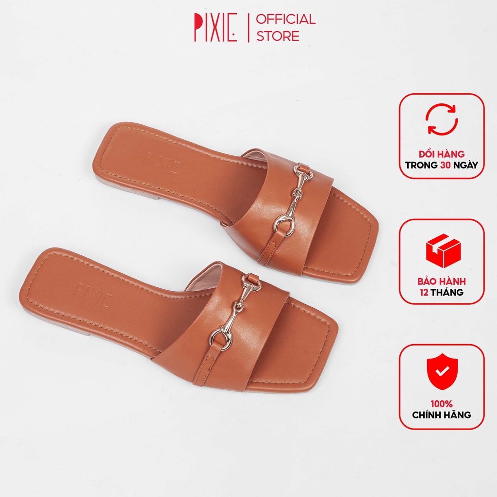 Dép Bệt Bản Ngang Gắn Khóa Pixie X941