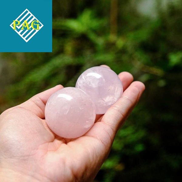 Bi Lăn Tay Đá Tự Nhiên Màu Hồng - TA. Hồng Size 4.0 - 4.5cm