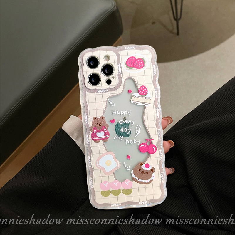 Ốp điện thoại TPU MissConnie dẻo dày dặn họa tiết gấu/ thỏ thích hợp cho IPhone 7 Plus 8Plus XS Max X XR 12 11 13 ProMax