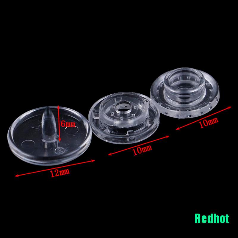 Bộ 50 Nút Nhựa Trong Suốt 12mm Tiện Dụng