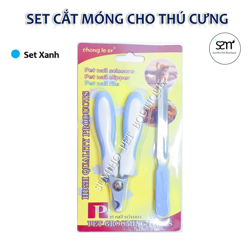 Set cắt móng cho thú cưng (kềm cắt và dũa móng)