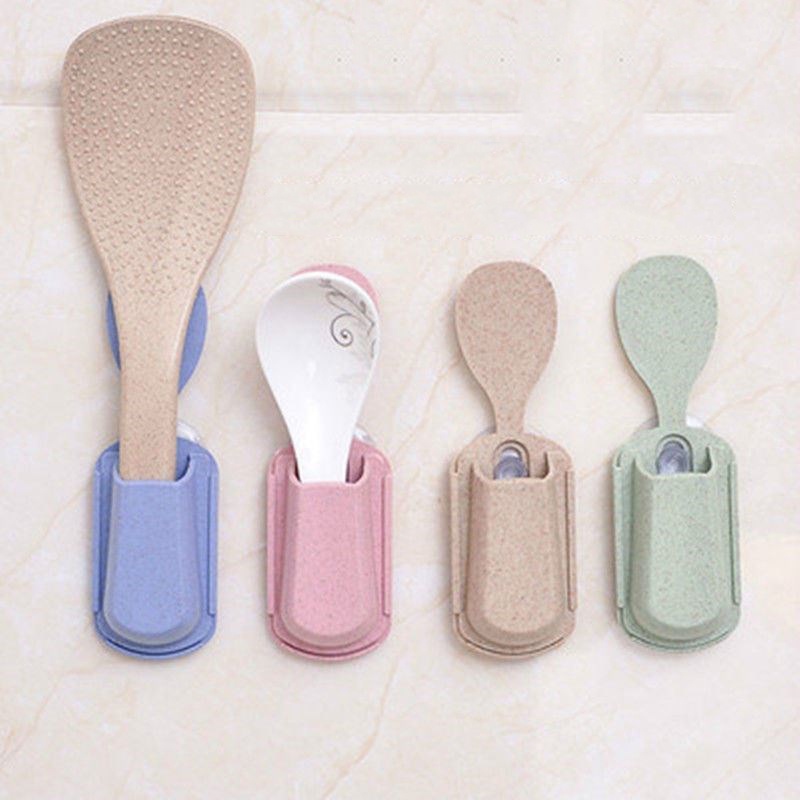 Giá đỡ muỗng xới cơm bằng nhựa chống dính sáng tạo chất lượng cho nhà bếp