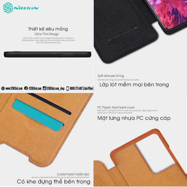 BAO DA SAMSUNG GALAXY S21 ULTRA 5G NILLKIN QIN CHÍNH HÃNG