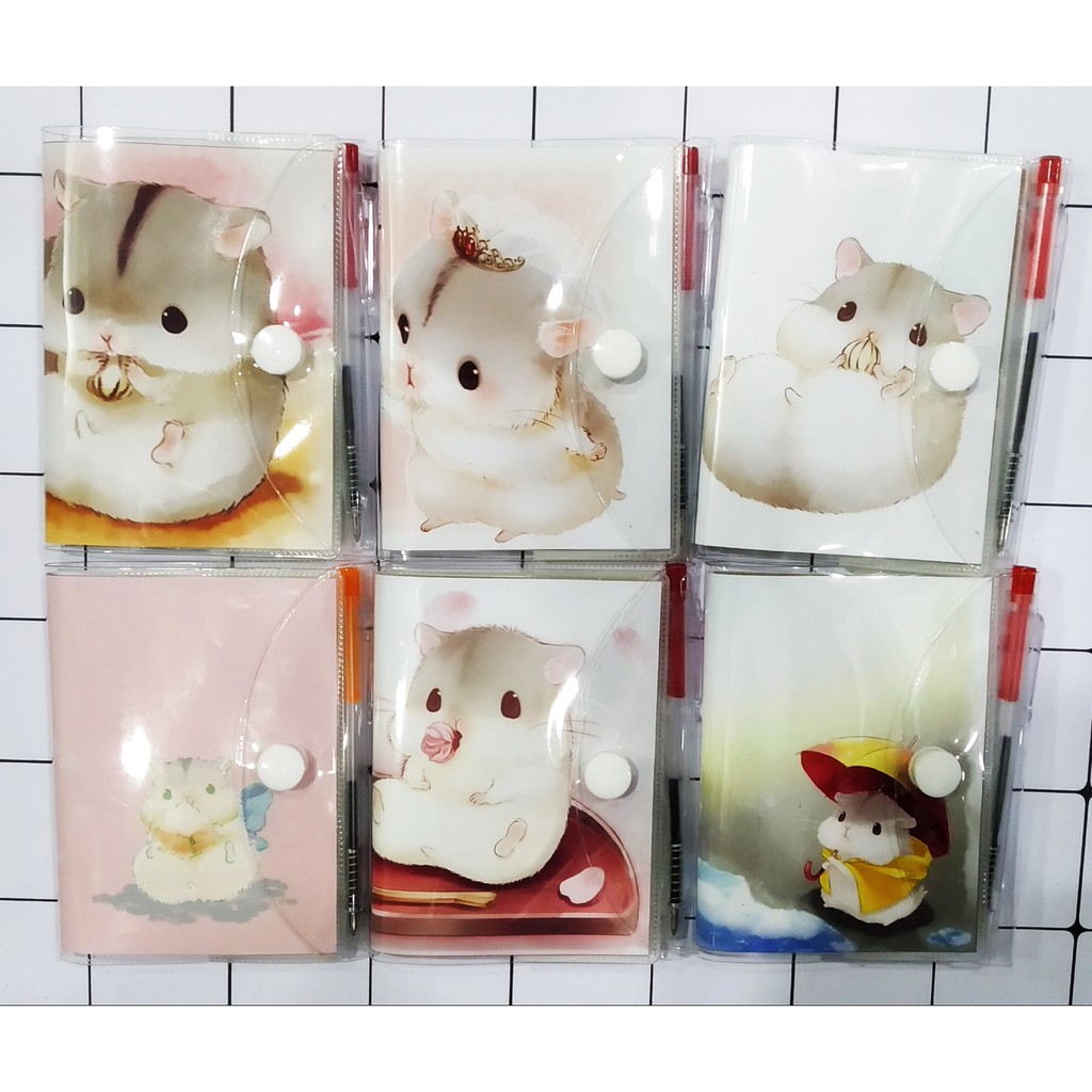 sổ kèm bút bò sữa SB27 sổ kèm bút Phoebe hamster hoạt hình cute dễ thương