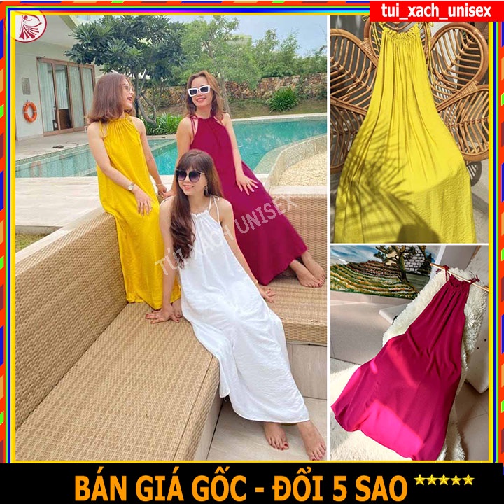 ❤️ MẪU MỚI - GIÁ SỈ ❤️ Đầm Maxi Hai Dây Hở Lưng Xẻ, VÁY 2 dây THẮT NƠ CỔ đi biển DẠ HỘI DỰ TIỆT, ĐỒ BỘ MĂC NHÀ