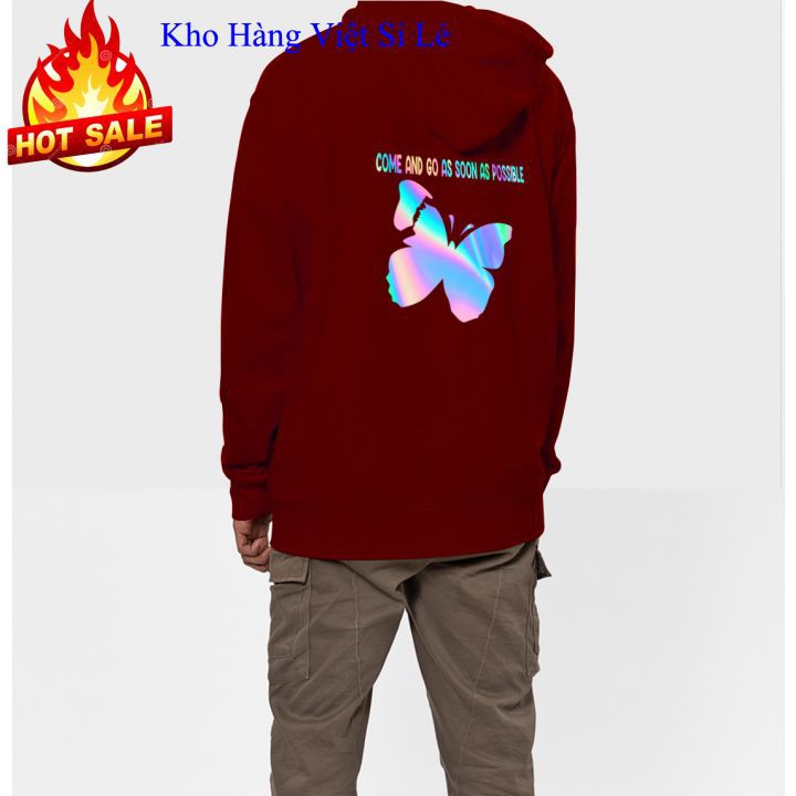 Áo Khoác Nỉ Uniex ⚜️FREESHIP⚜️ Áo Hoodie phản quang nam nữ in hình Con Bướm, áo chất, đi đêm, đi phượt bao ngầu, nhìn đã