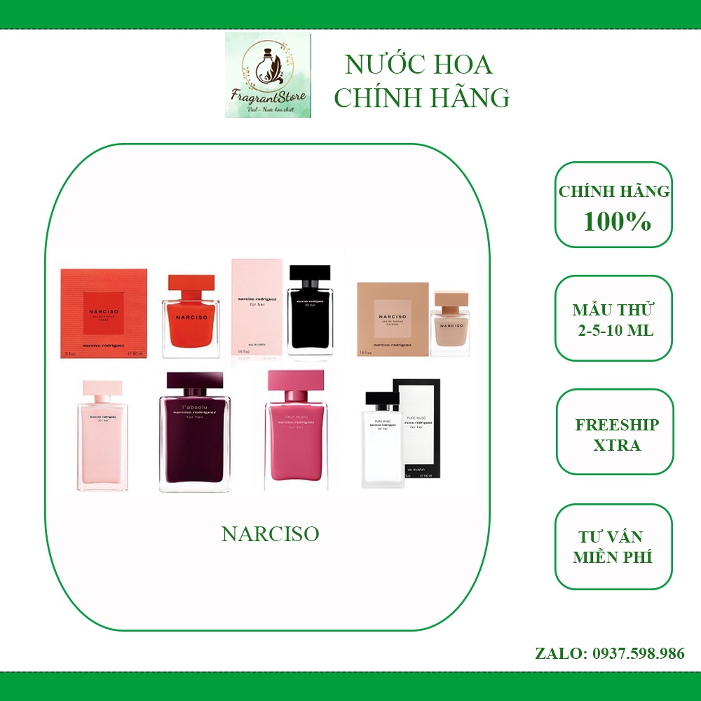 Nước hoa Narciso các mùi