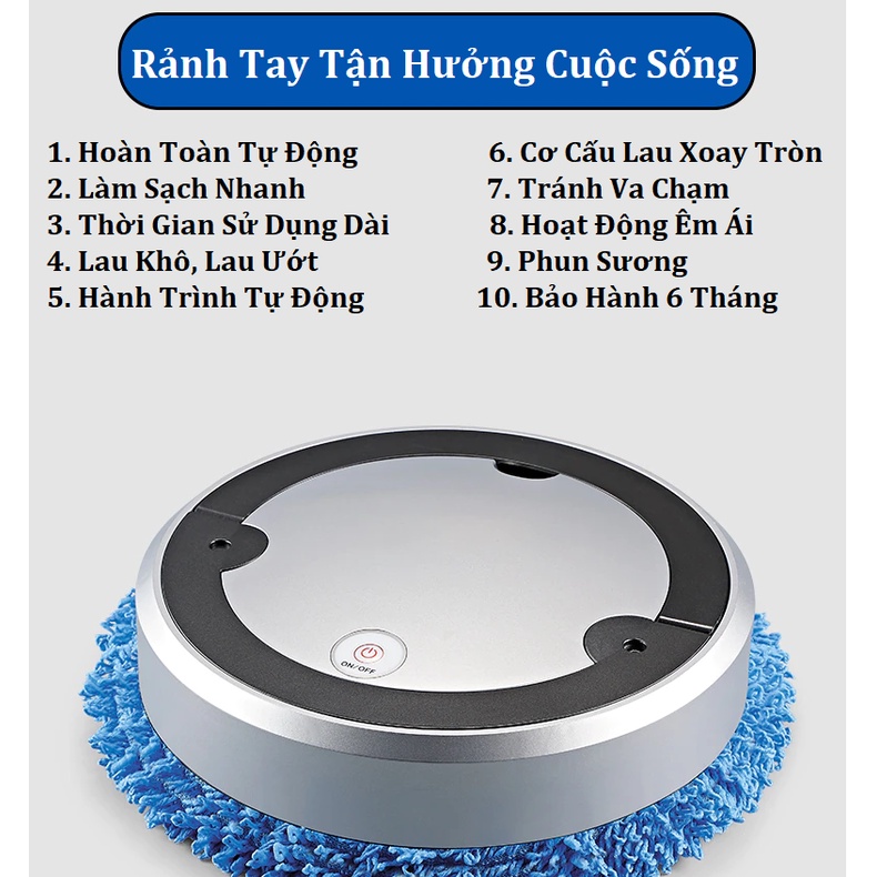 Máy Lau Nhà Hút Bụi Tự Động Jallen Gabor - Chính Hãng Bảo Hành 6 Tháng - Tự Động Làm Sạch - Tích Hợp UV Diệt Khuẩn