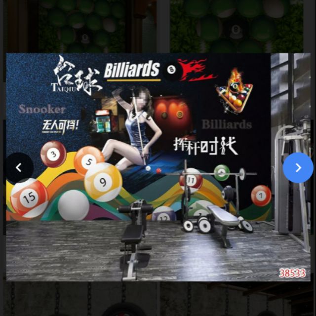 Tranh 3D dán quán Bida keo sẵn