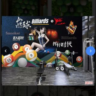 Tranh 3D dán quán Bida keo sẵn