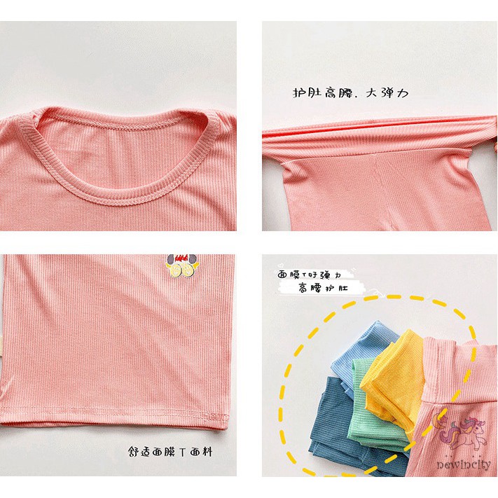 Set Áo Thun Tay Dài &amp; Quần Dài Cho Bé Trai &amp; Gái