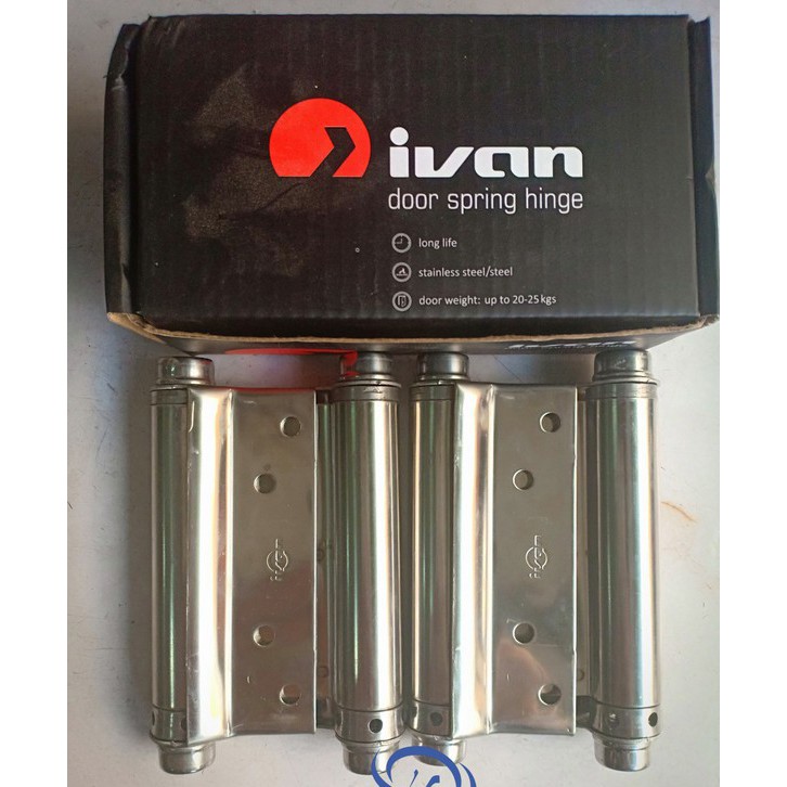 Bản lề cửa inox  2 chiều  Ivan 1 bộ (2 cái)