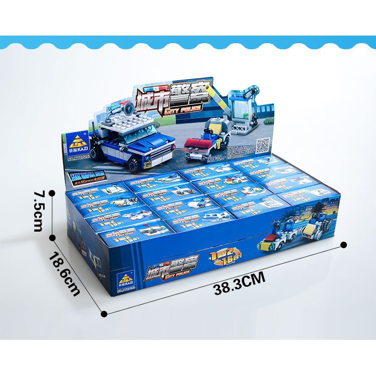 Đồ chơi Lắp ráp Lego Xe tải, Xe xây dựng, Xe tăng 12 in 1 - Kazi Đồ chơi trí tuệ - Xếp hình thông minh