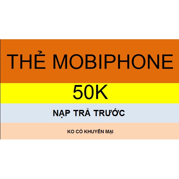 Thẻ Mobiphone 50K Nạp Trả Trước