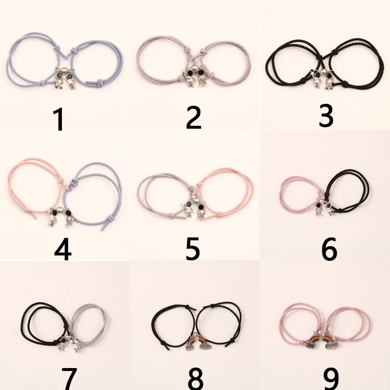 Set 2 Vòng Tay Cặp Đôi Hít Nam Châm