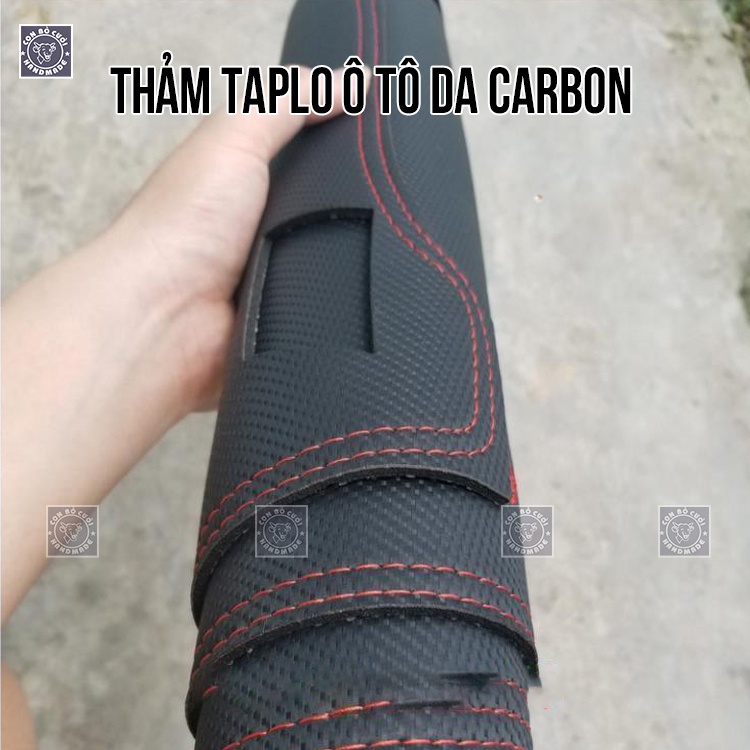 Thảm taplo i10 da vân Carbon giá tại xưởng phù hợp cho các đời xe i10 2014 - 2022 ốp khít taplo chống chói chống nóng