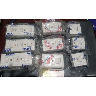 [LiOA] HỘP CÔNG TẮC NỔI 01 CHIỀU LiOA ( 01/02/03 HẠT )