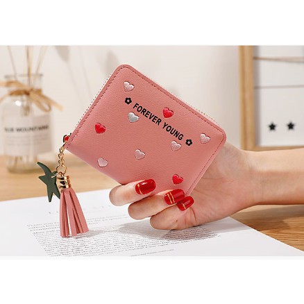 VÍ NỮ CẦM TAY FROM KOREA SIÊU CẤP MƯA TIM V244 HOT TREND 2021 | BigBuy360 - bigbuy360.vn