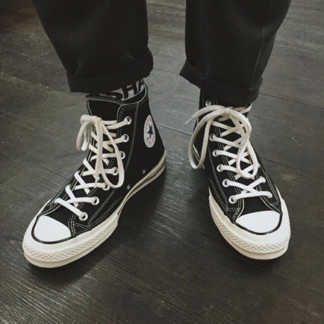 Giày Converse 1970s Cổ cao, Giày Sneaker Nam Nữ CV Chuck Taylor All Star Đen Trắng Cao Cấp Full Box Bill