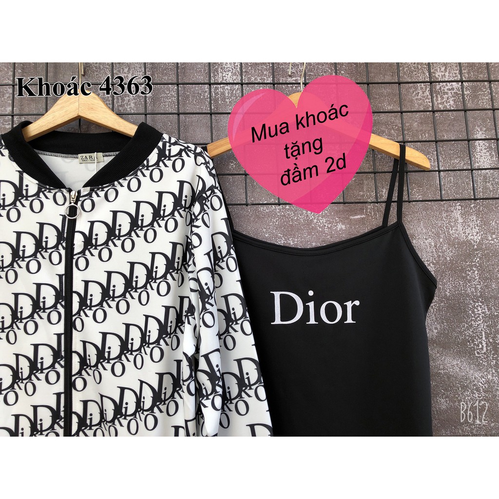 4363- 4353-Trắng Khoác BIG SIZE hoạt tiết D.I.O.R - SN<130 | BigBuy360 - bigbuy360.vn