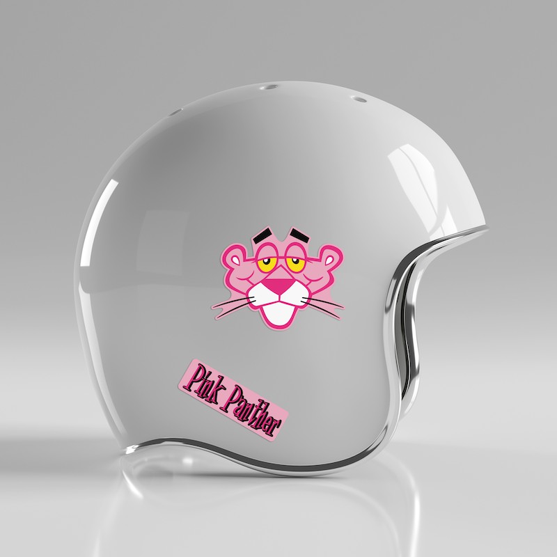 Sticker decal single hình dán lẻ STICKER FACTORY - Chủ đề Pink Panther Báo hồng