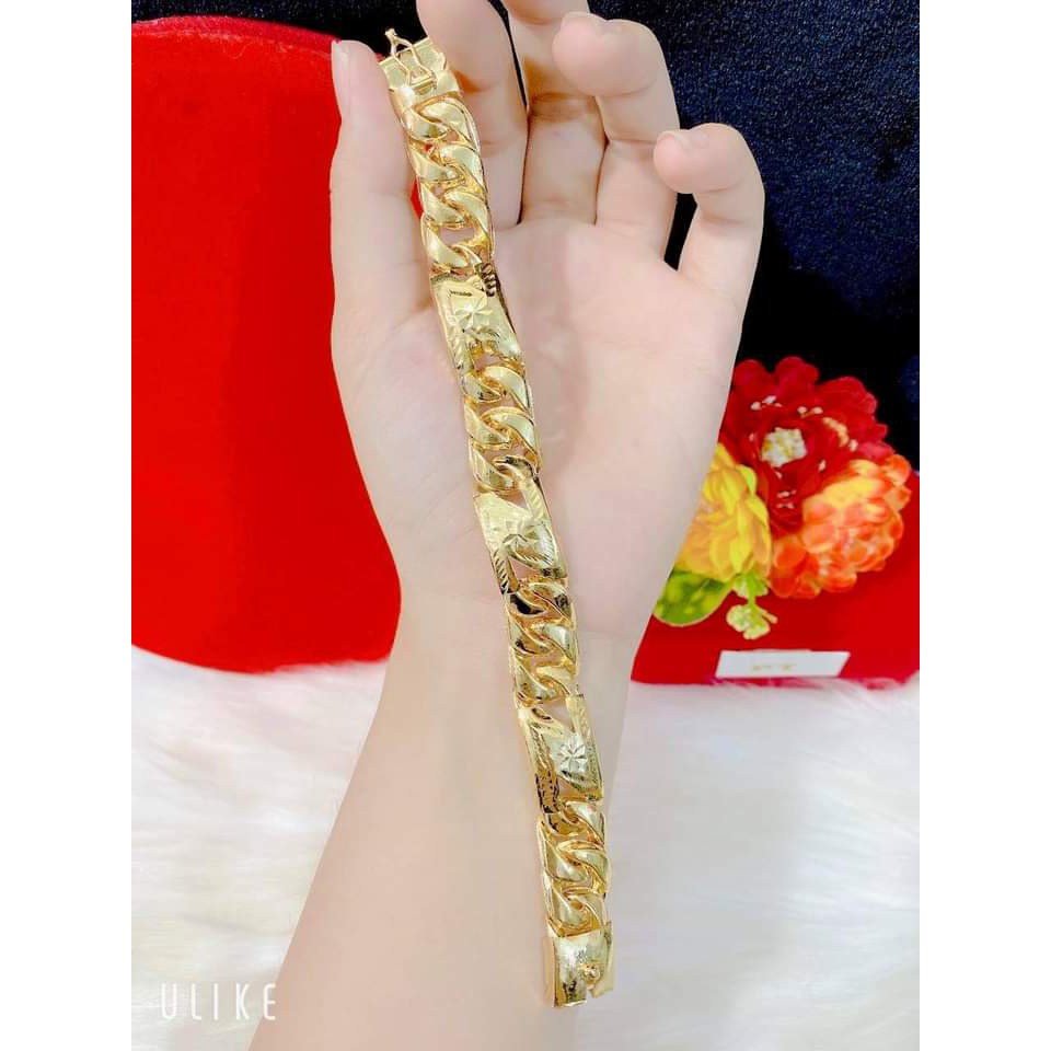 Lắc Tay Nam Xích Nam Tính Mạ Vàng 18K Cực Bền Màu Mẫu 02.136LL0304 - Có thể tháo ngắn tùy ý