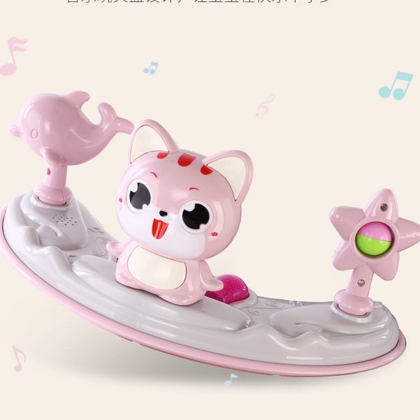 Xe tập đi- Xe tập đi em bé 2 in 1 có bàn ăn dặm có tay đẩy và đèn nhạc.