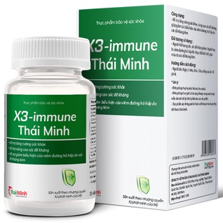 X3 – immune Thái Minh hỗ trợ tăng sức đề kháng lọ 30 viên
