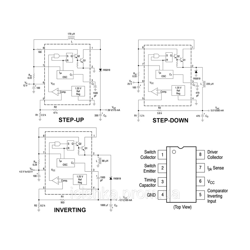 Bảng Mạch Điều Khiển Mc34063api Mc 34063 Api Dc-to-dc