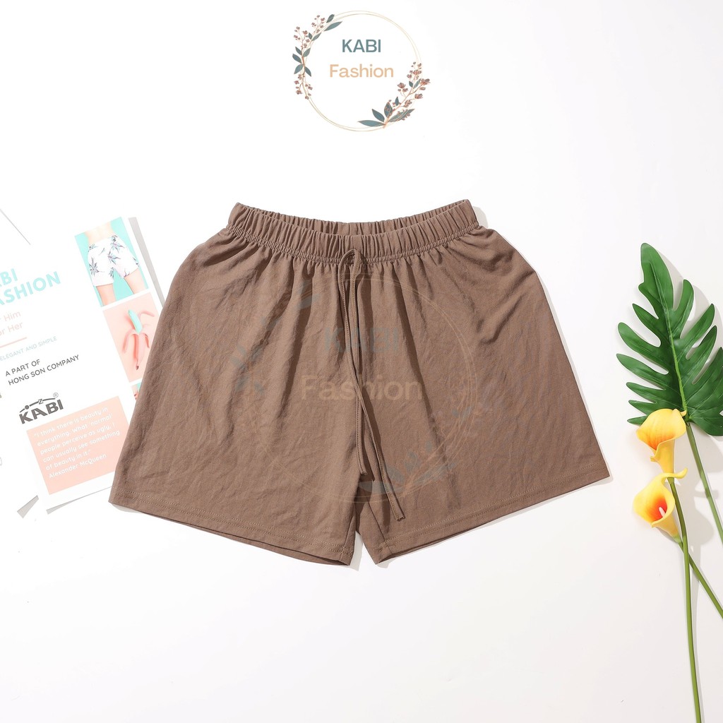 Quần đũi nữ KABI quần đùi quần short ngắn không túi màu trơn co giãn thoáng mát - WQN002 | BigBuy360 - bigbuy360.vn