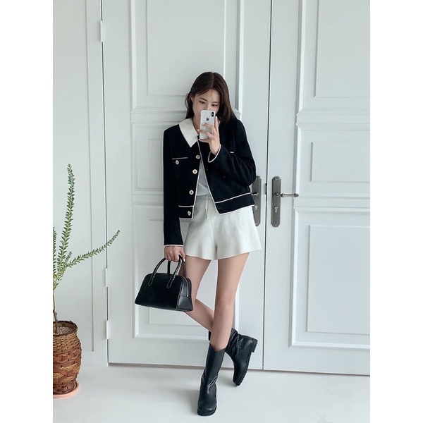 Áo khoác phối cổ sơ mi, viền áo nổi bật (có ảnh thật) | BigBuy360 - bigbuy360.vn