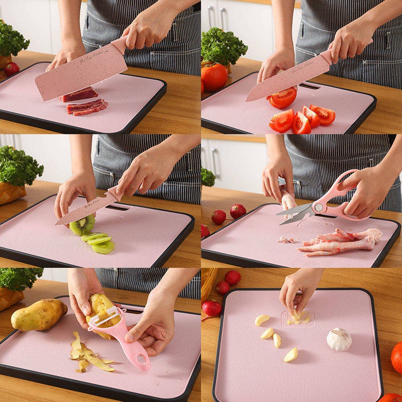 Bộ dao kéo 6 món lúa mạch có hộp đựng cao cấp