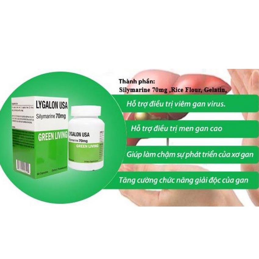 LYGALON Plus Green Living hỗ trợ tăng cường chức năng gan 60v , Cvspharmacy