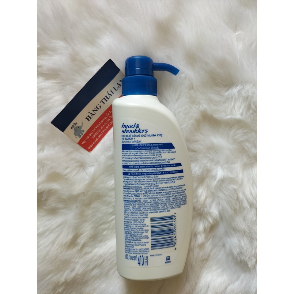 Combo 2 chai Dầu gội Head &amp;Shoulders Thái Lan 410ml bạc hà
