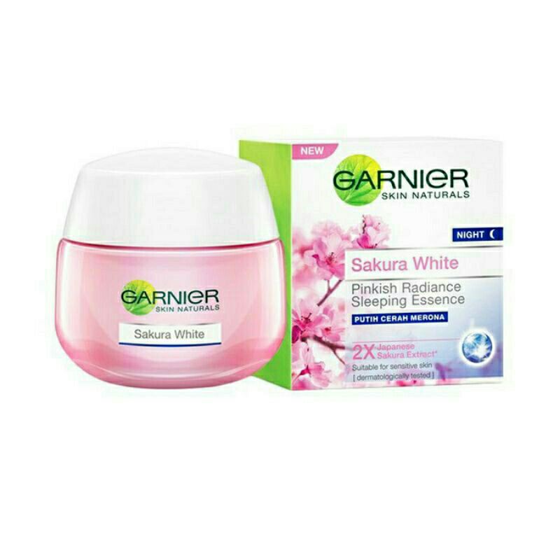 (Hàng Mới Về) Kem Dưỡng Trắng Da Ban Ngày / Đêm Garnier Sakura 50ml