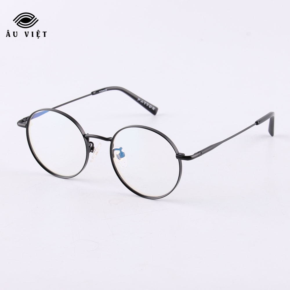 Gọng kính Titanium Patton PT911 dáng tròn full box