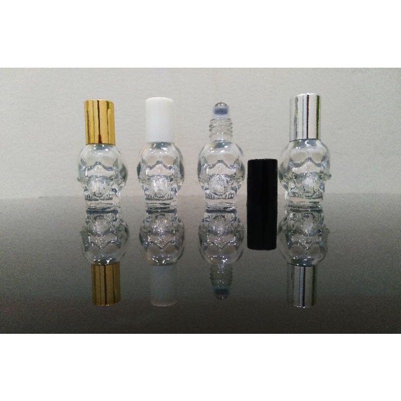 1 Ai bình đầu lâu lăn 8ml thủy tinh cao cấp nắp 4 màu chọn lựa đựng tinh dầu mini chiết nước hoa trọng lượng 30g bi thép