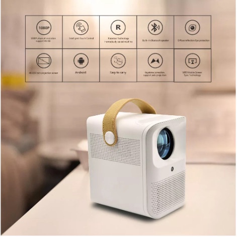 Máy chiếu full hd, Hệ điều hành androi-Hình Ảnh Sắc Nét, Độ Phân Giải Cao, Kết nối Wifi, Bluetooth, có điều khiển từ xa