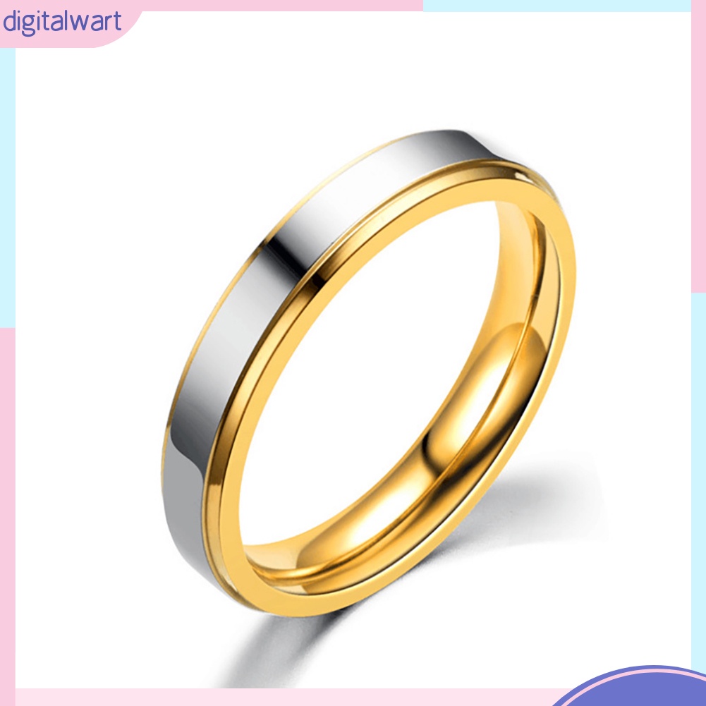 Nhẫn thép titan kiểu dáng đơn giản, thời trang cho nam/nữ